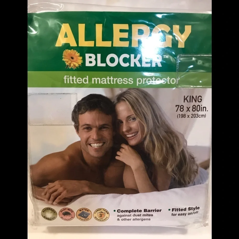 NWT King Allergy Blocker Mattress Protector t.